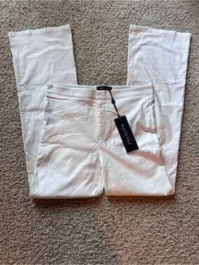 White Fox NWT Straight-Leg White Trousers